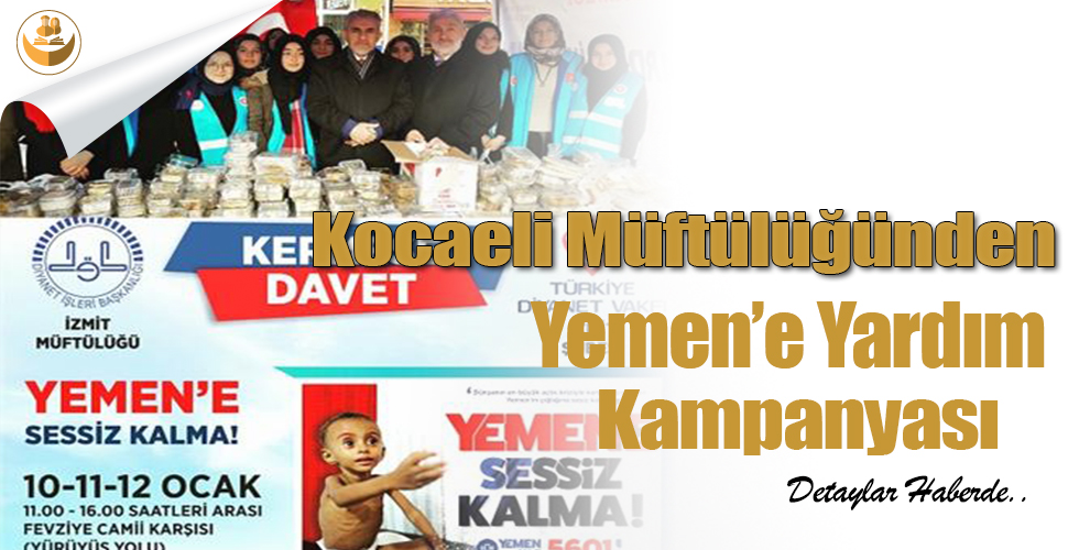 Kocaeli Müftülüğünden Yemen’e Yardım Kampanyası