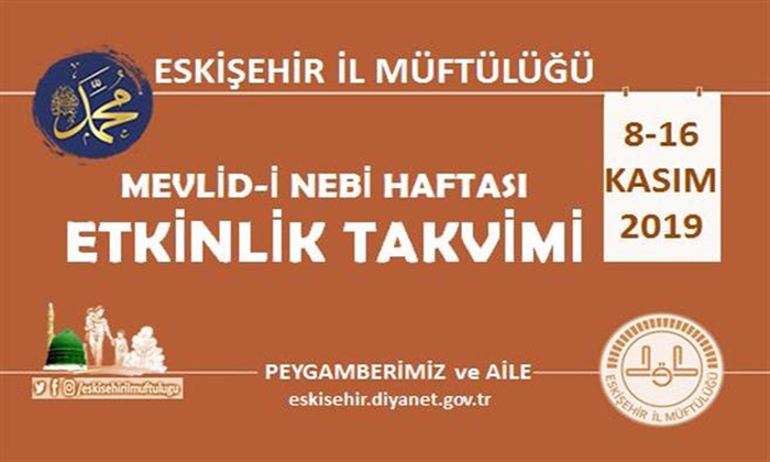 Mevlid-İ Nebi Haftası Etkinlik Takvimi