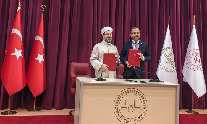 Diyanet ile Gençlik ve Spor Bakanlığı Arasında Protokol İmzalandı!