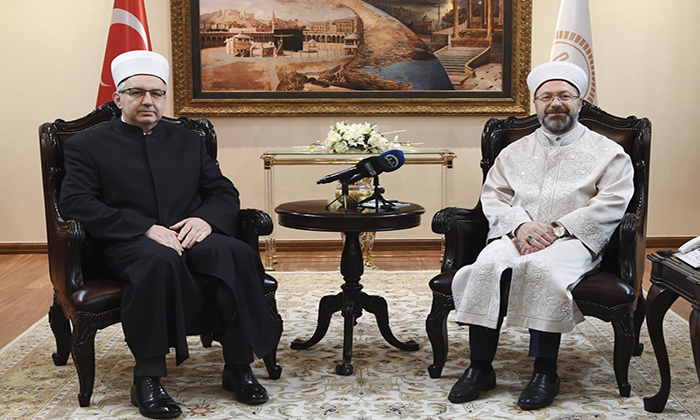 Diyanet İşleri Başkanı Erbaş, Slovenya Müslümanları Müftüsü’nü Ağırladı