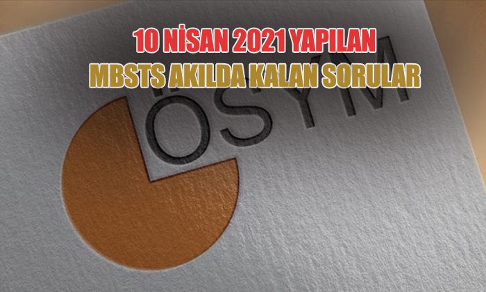 2020 MBSTS Soru ve Cevapları