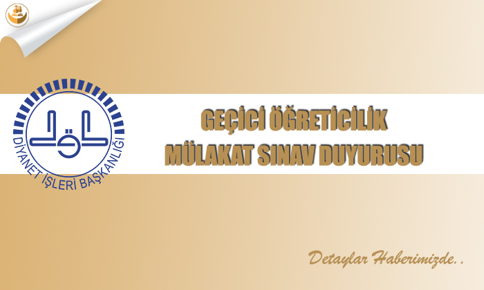 Burdur Müftülüğü, Geçici Öğreticilik Mülakat Sınav Duyurusu