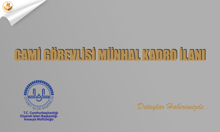 Cami Görevlisi Münhal Kadro İlanı