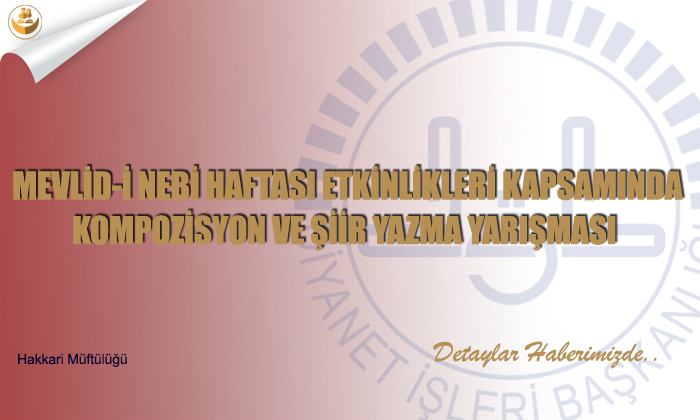 Mevli̇d-i̇ Nebi̇ Haftası Etki̇nli̇kleri̇ Kapsamında Kompozi̇syon Ve Şi̇i̇r Yazma Yarışması