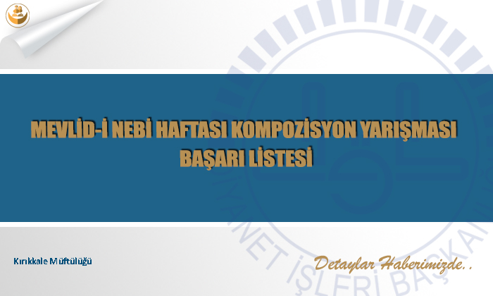 Mevlid-i Nebi Haftası Kompozisyon Yarışması Başarı Listesi