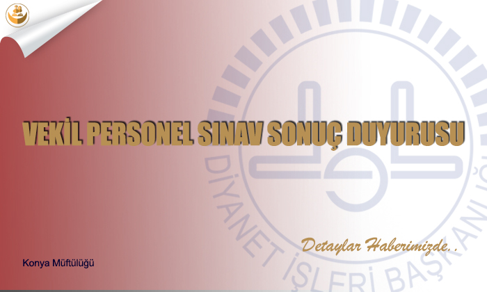 Veki̇l Personel Sınav Sonuç Duyurusu