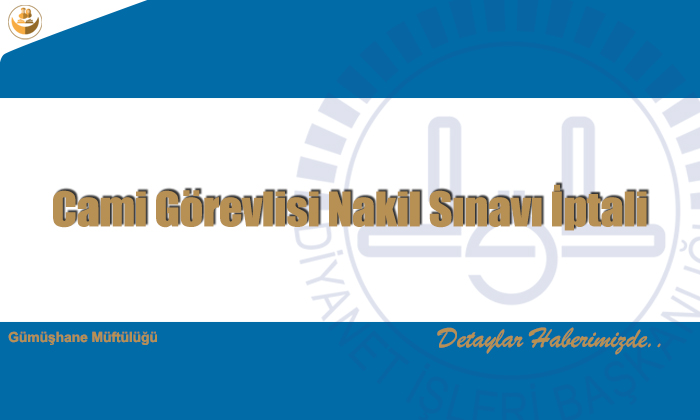 Cami Görevlisi Nakil Sınavı İptali