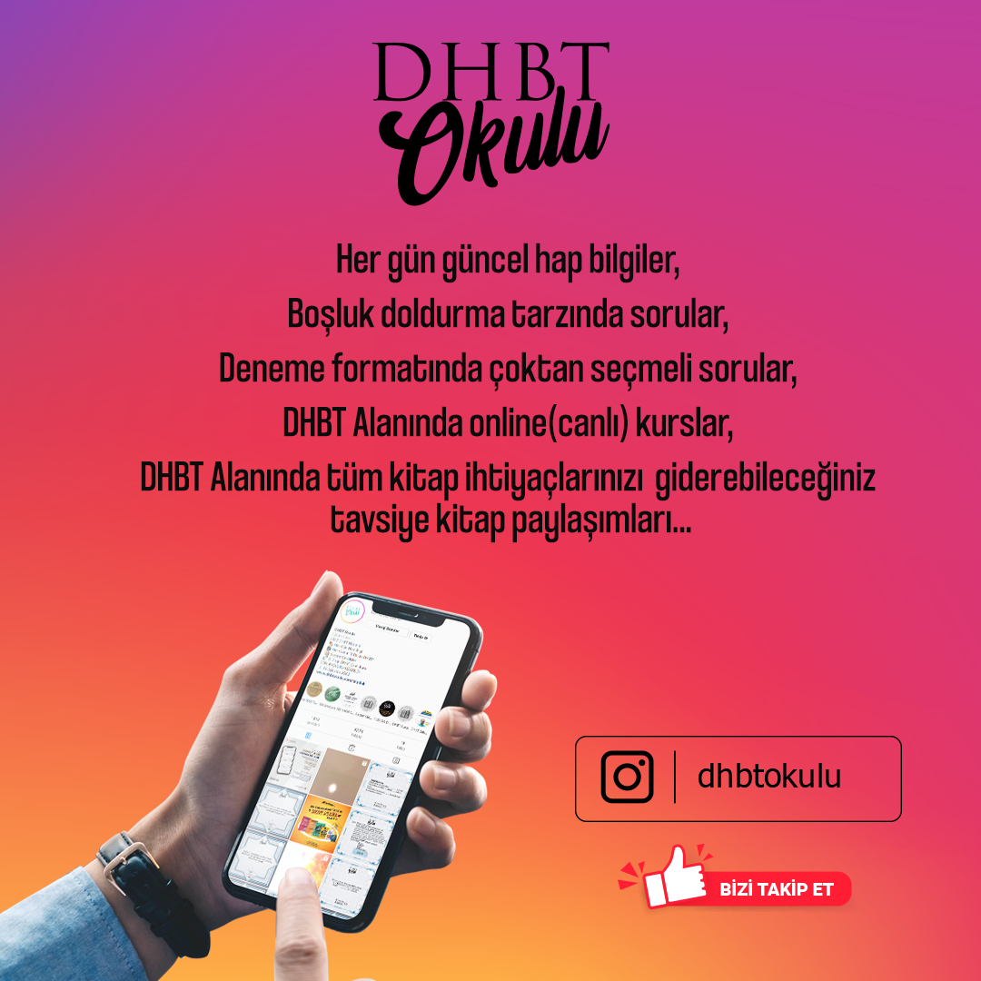 DHBT Okulu Instagram Hesabı İçin Tıklayınız.