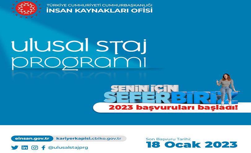 “Ulusal Staj Programı” 2023 yılı başvuruları başladı!